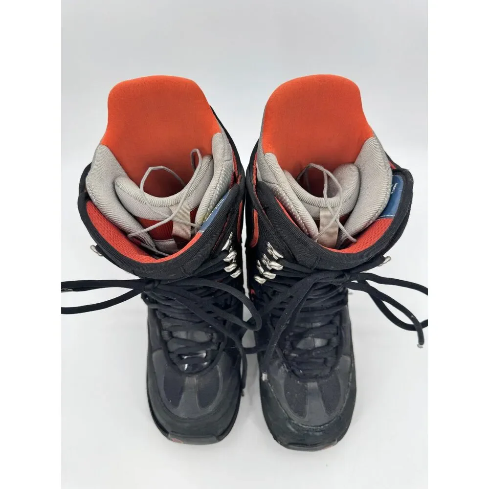 BURTON Driver Men's Black Rust Red Orange Snowboard Boots Size 8